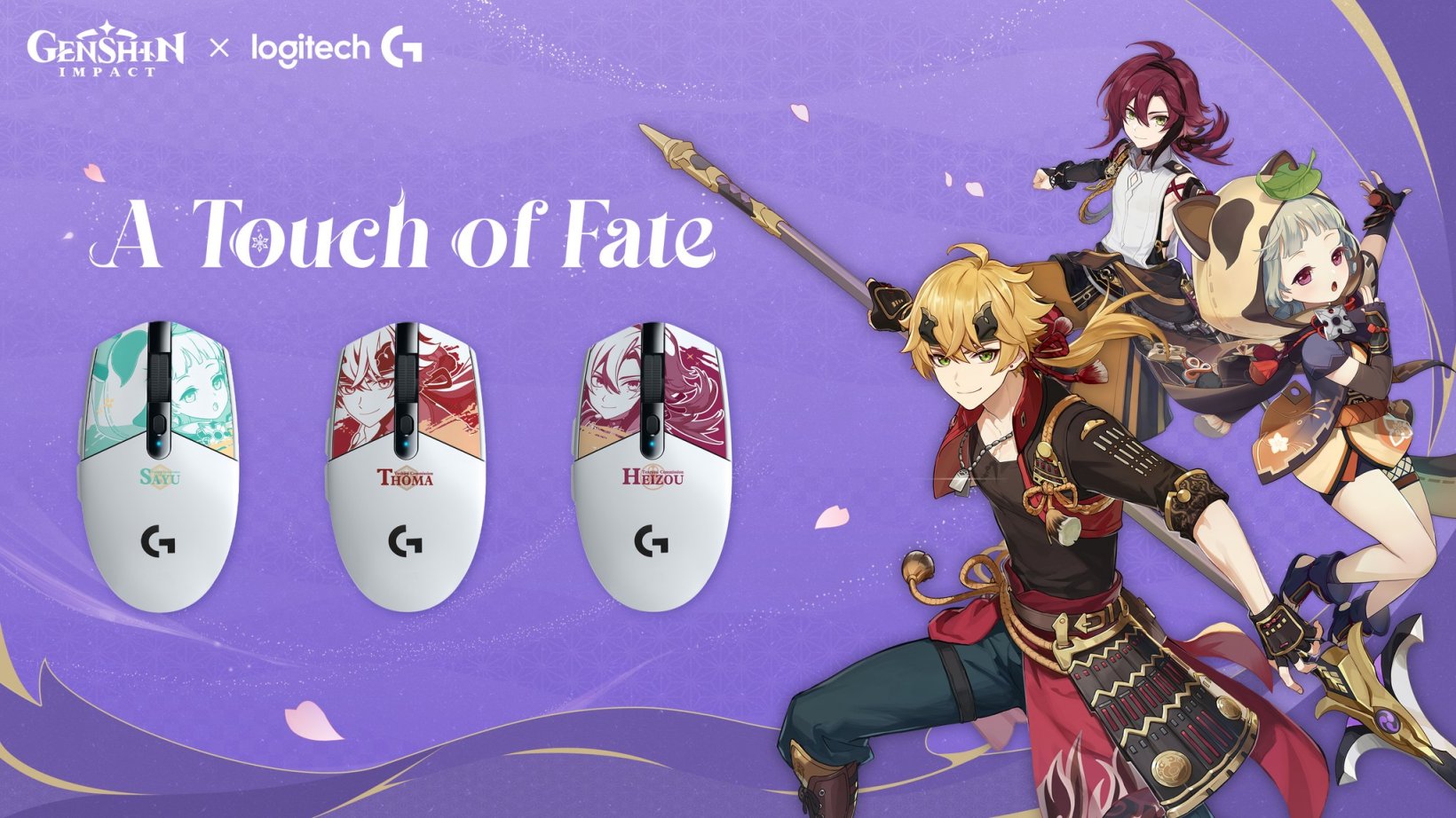 Logitech ra mắt chuột Genshin Impact với Heizo, Sayu và Thoma-gamelade