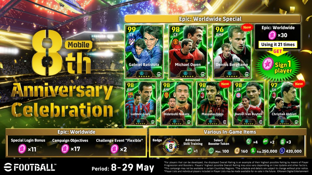 eFootball tưng bừng kỷ niệm 8 năm ra mắt mobile-gamelade